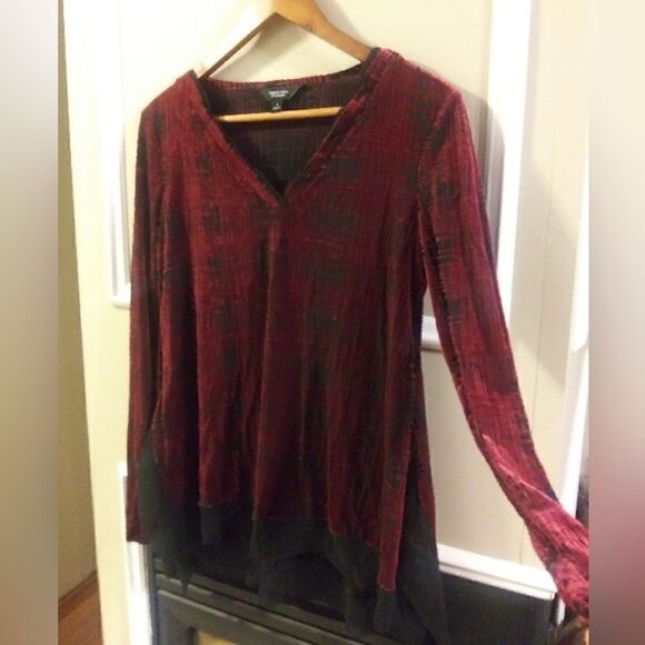 SIMPLY VERA VERAWANG elegant Tunic Top Blouse Sheer Women's Size Small - Picture 2 of 6
